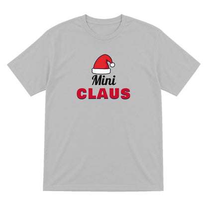 Kids Personalised Claus Christmas Jumper & T-Shirt T-Shirt in Sport Grey