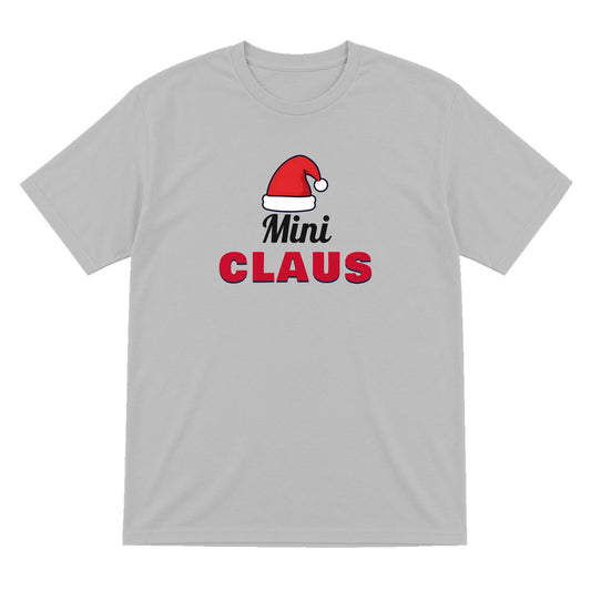 Kids Personalised Claus Christmas Jumper & T-Shirt T-Shirt in Sport Grey