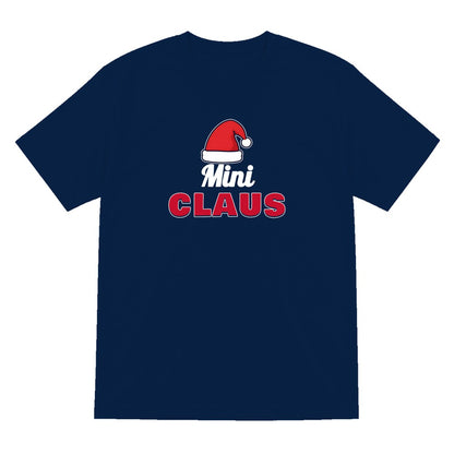 Kids Personalised Claus Christmas Jumper & T-Shirt T-Shirt in Navy