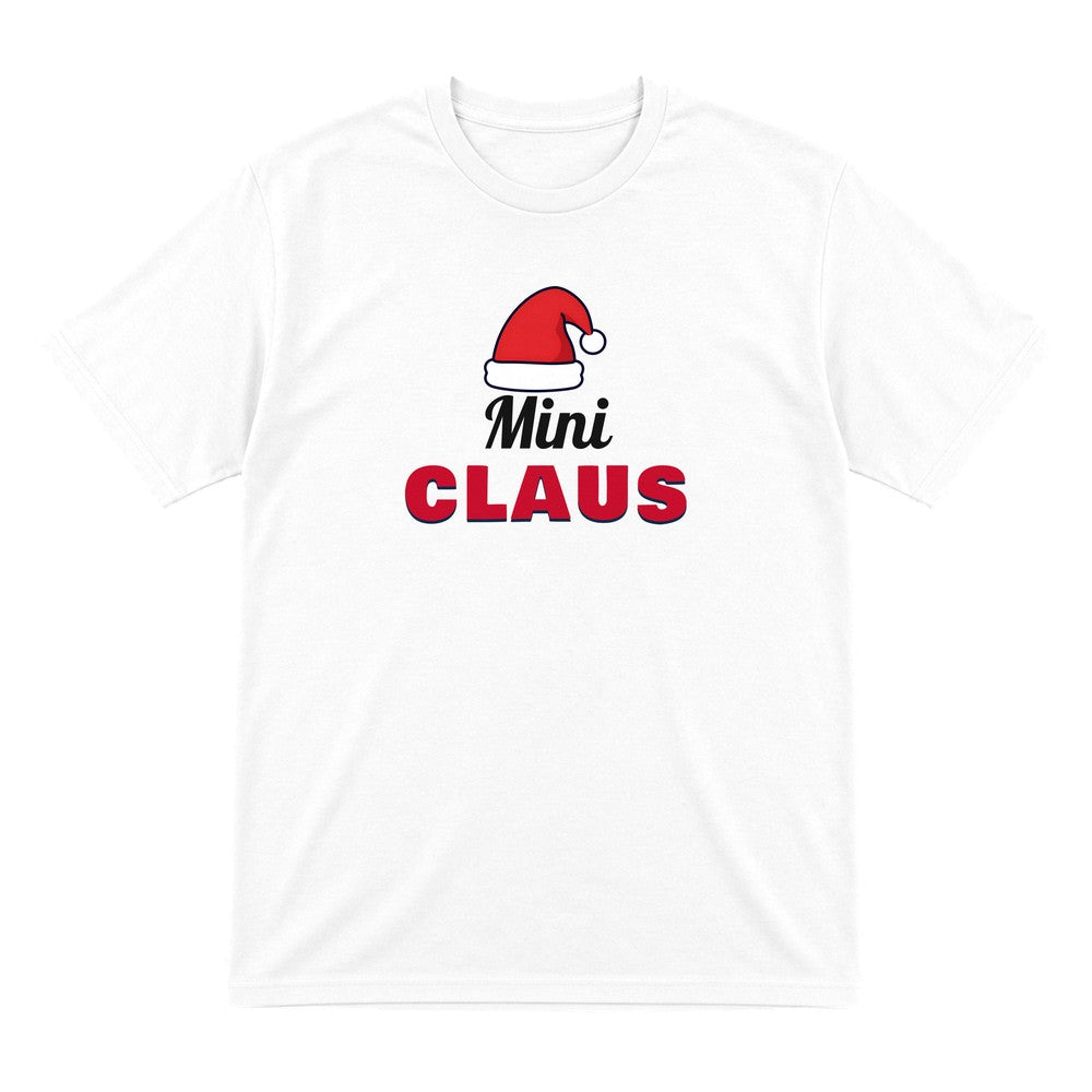 Kids Personalised Claus Christmas Jumper & T-Shirt T-Shirt in White