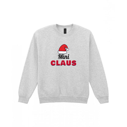 Kids Personalised Claus Christmas Jumper & T-Shirt Sweatshirt in Sport Grey