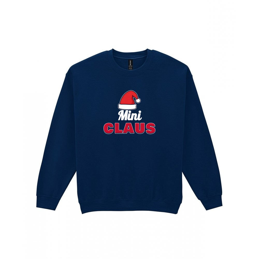 Kids Personalised Claus Christmas Jumper & T-Shirt Sweatshirt in Navy