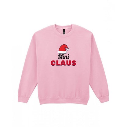 Kids Personalised Claus Christmas Jumper & T-Shirt Sweatshirt in Light Pink