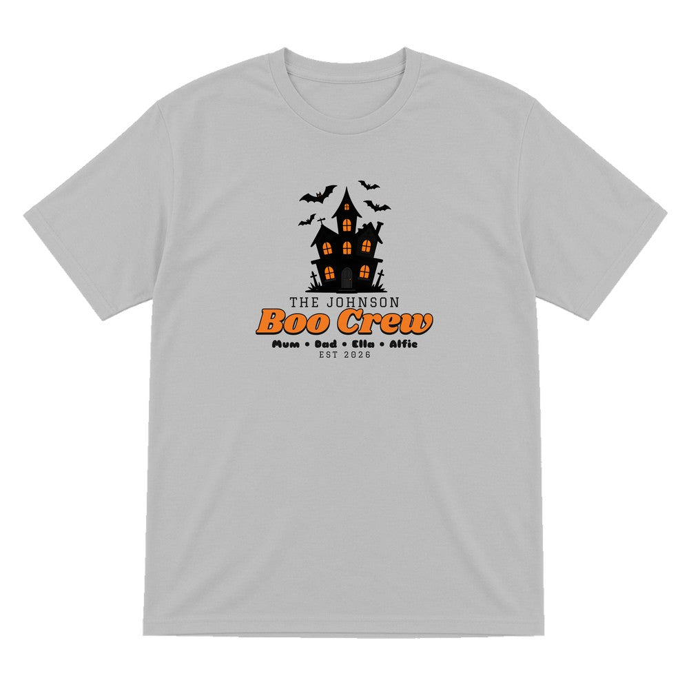 Kids Personalised Family Boo Crew T-Shirt & Sweatshirt in Sport Grey (T-Shirt)