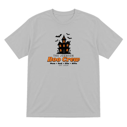Kids Personalised Family Boo Crew T-Shirt & Sweatshirt in Sport Grey (T-Shirt)