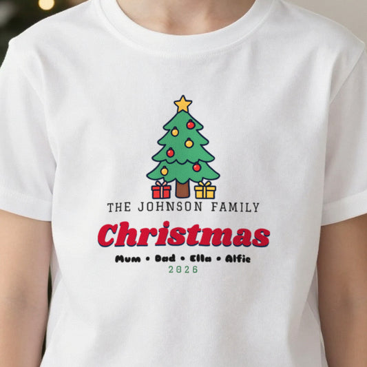 Kids Personalised Family Christmas Jumper & T-Shirt close-up