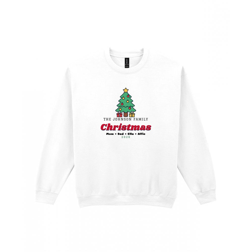 Kids Personalised Family Christmas Jumper & T-Shirt Sweatshirt in White