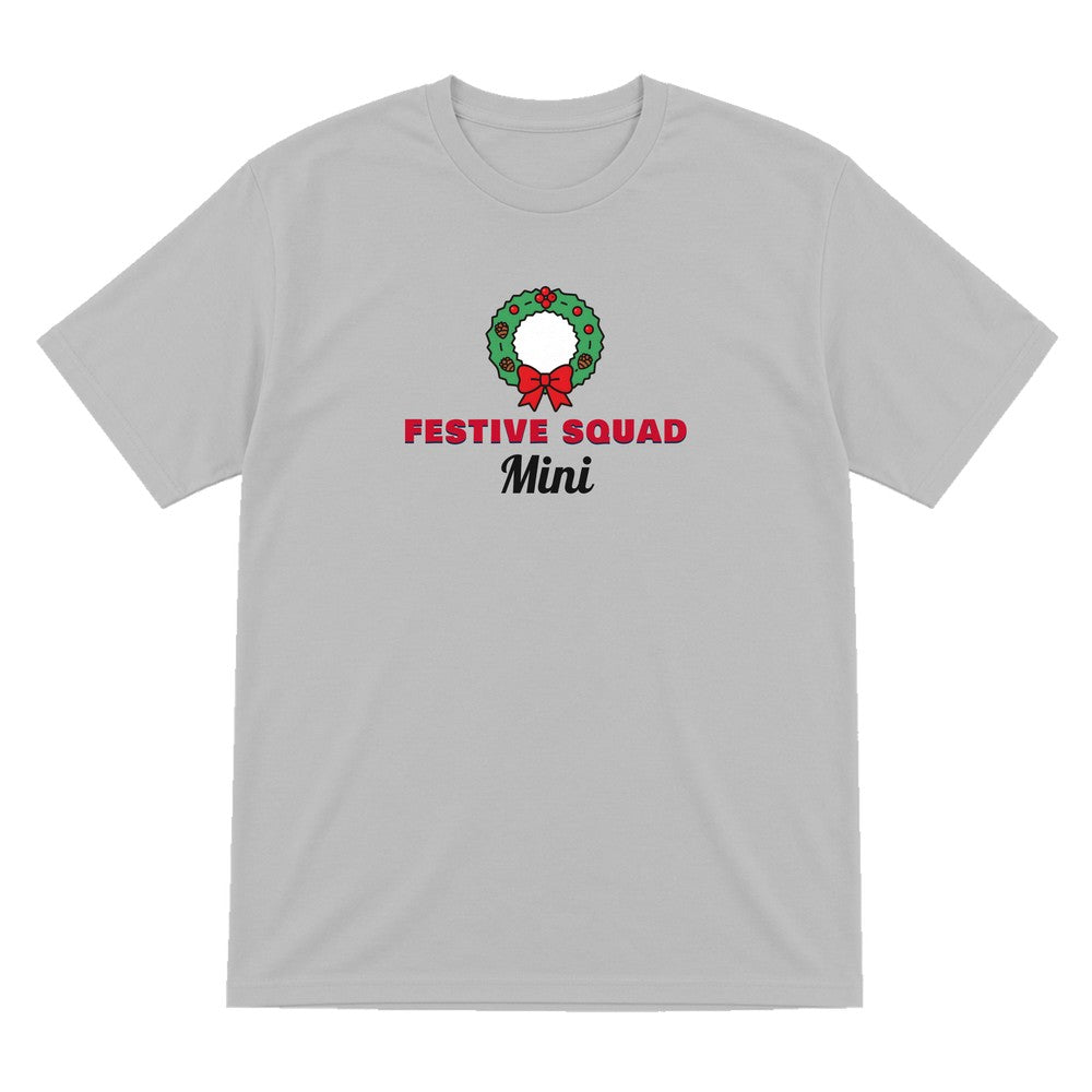 Kids Personalised Festive Squad Christmas Jumper & T-Shirt T-Shirt in Sport Grey