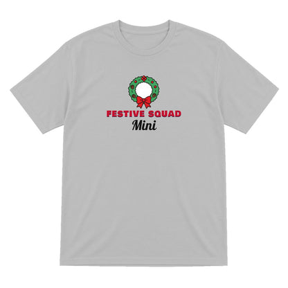 Kids Personalised Festive Squad Christmas Jumper & T-Shirt T-Shirt in Sport Grey