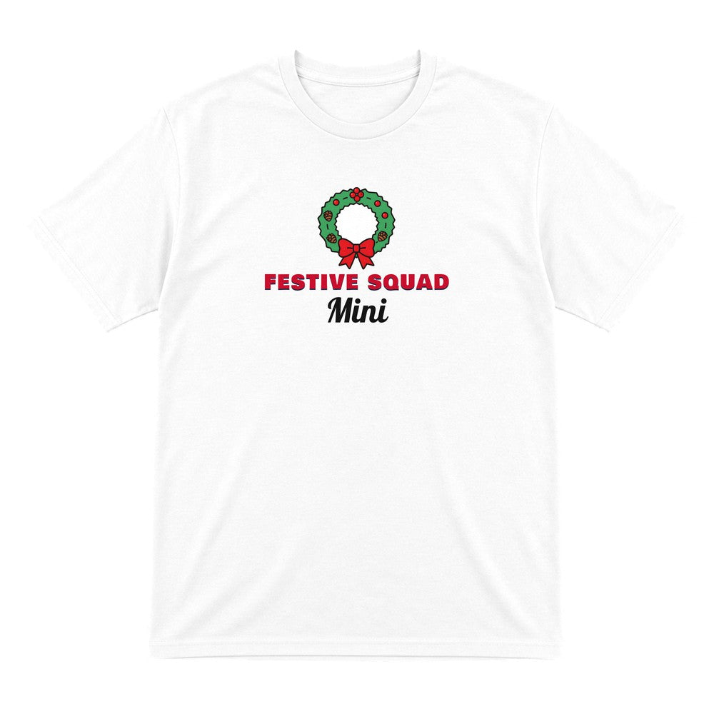 Kids Personalised Festive Squad Christmas Jumper & T-Shirt T-Shirt in White