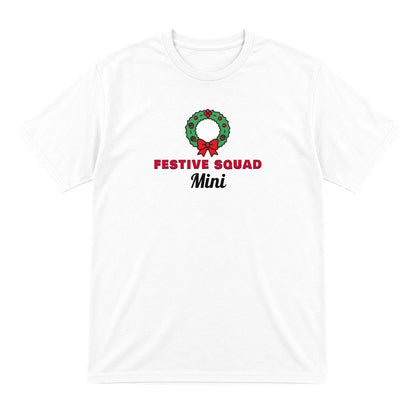 Kids Personalised Festive Squad Christmas Jumper & T-Shirt T-Shirt in White