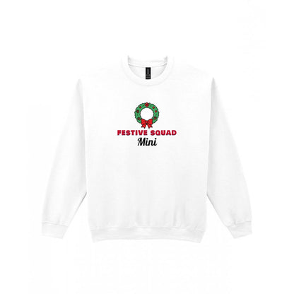 Kids Personalised Festive Squad Christmas Jumper & T-Shirt Sweatshirt in White
