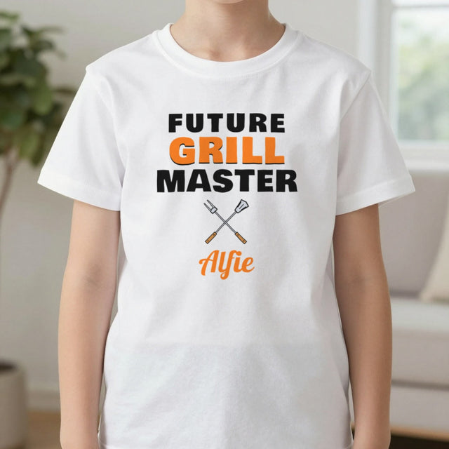 Kids Personalised Future Grill Master T-Shirt & Sweatshirt | Dad and Kid Matching BBQ