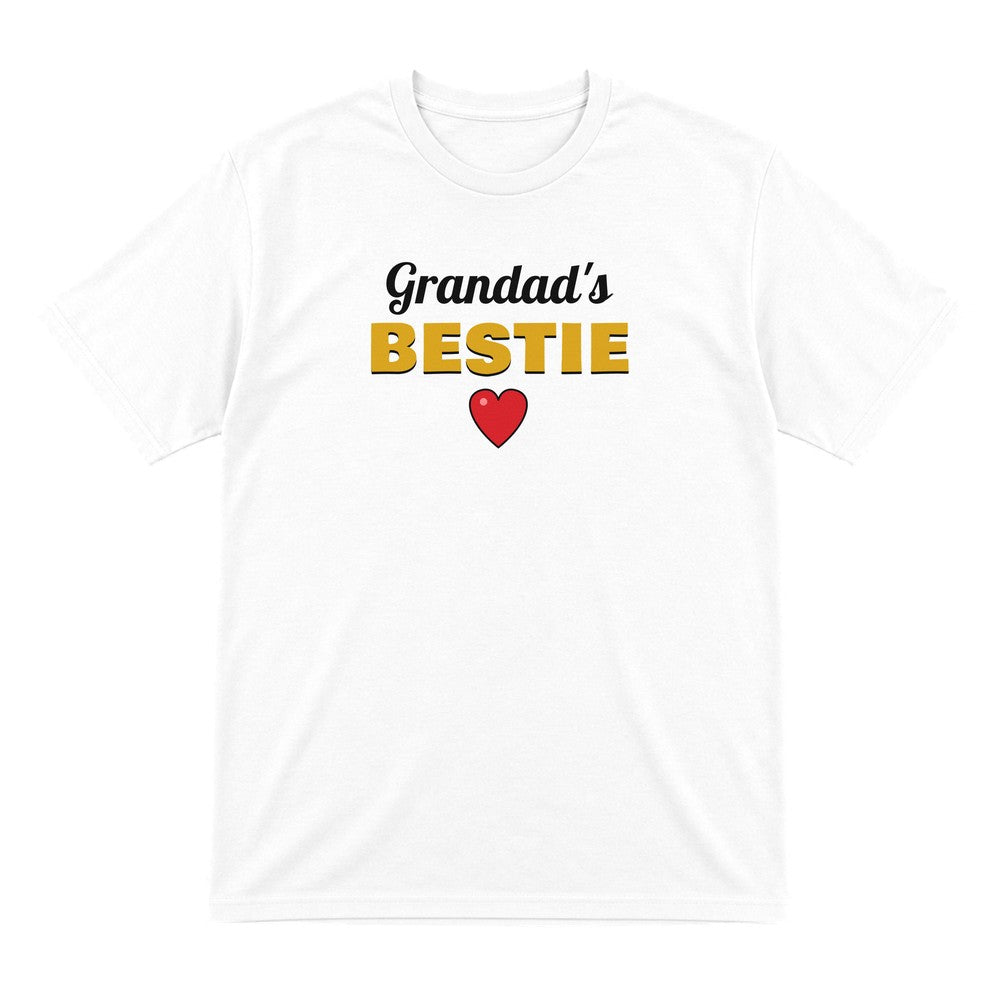 Kids Personalised Grandad's Bestie T-Shirt & Sweatshirt laid flat