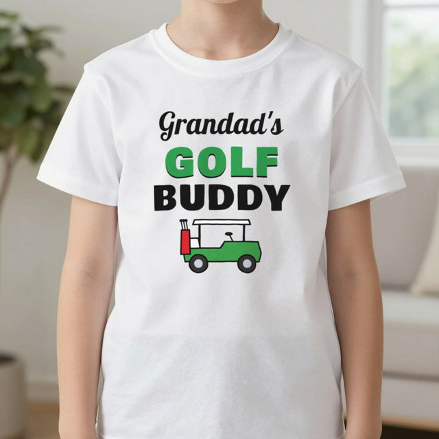 Kids Personalised Golf Buddy T-Shirt & Sweatshirt | Grandad's Golf Buddy
