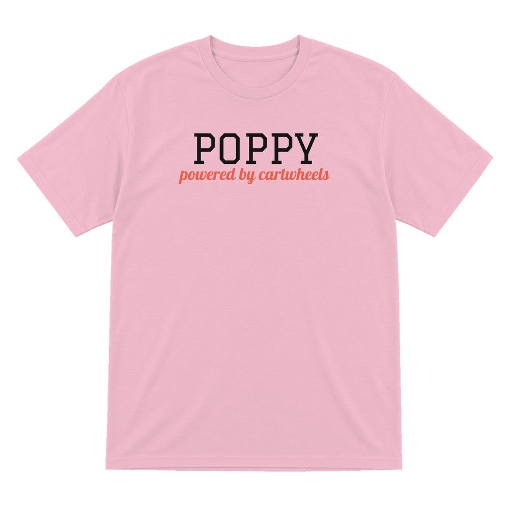 Kids Personalised Gymnastics Name T-Shirt & Sweatshirt laid flat