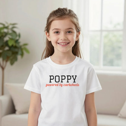 Kids Personalised Gymnastics Name T-Shirt & Sweatshirt T-Shirt in White, worn, our photo