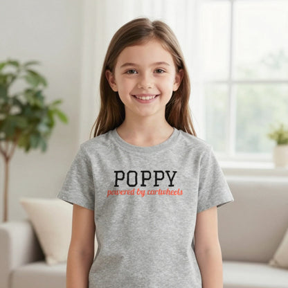 Kids Personalised Gymnastics Name T-Shirt & Sweatshirt T-Shirt in Sport Grey, worn, our photo