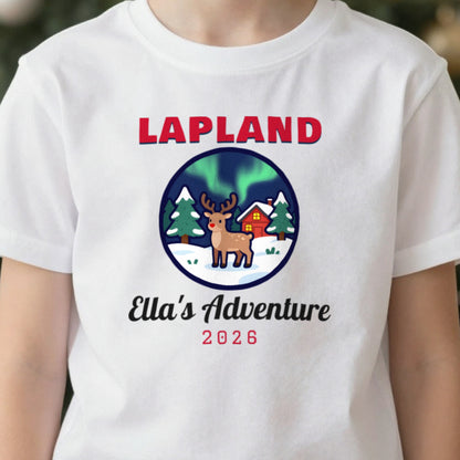 Kids Personalised Lapland Christmas Jumper & T-Shirt in another colour