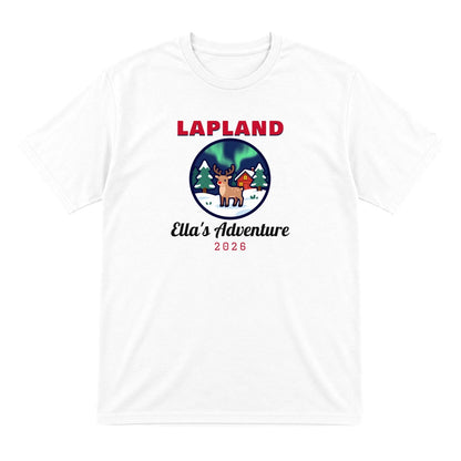 Kids Personalised Lapland Christmas Jumper & T-Shirt T-Shirt in White