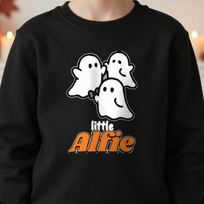 Personalised Little Boo Kids Sweatshirt & T-Shirt close-up