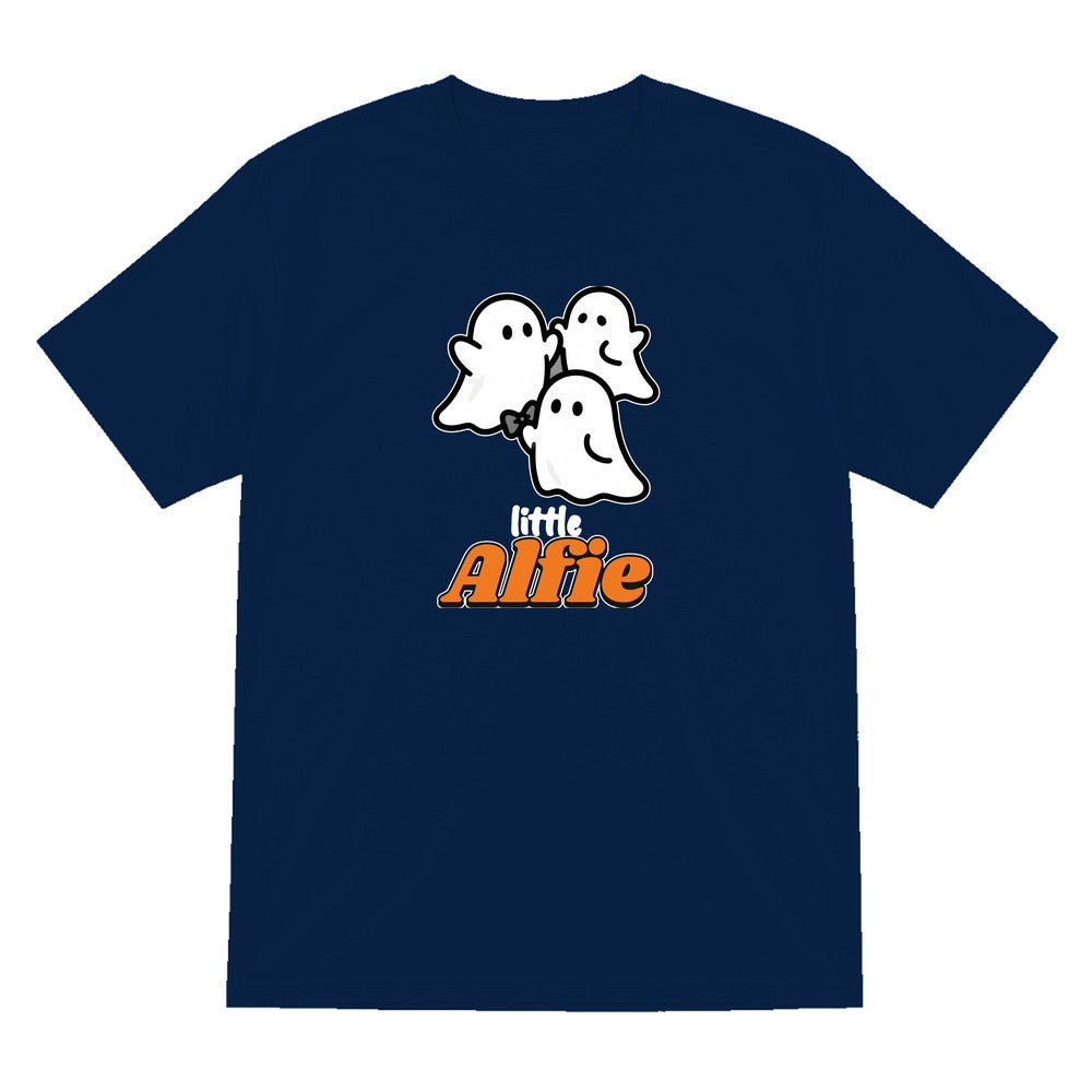 Personalised Little Boo Kids Sweatshirt & T-Shirt in Navy (T-Shirt)