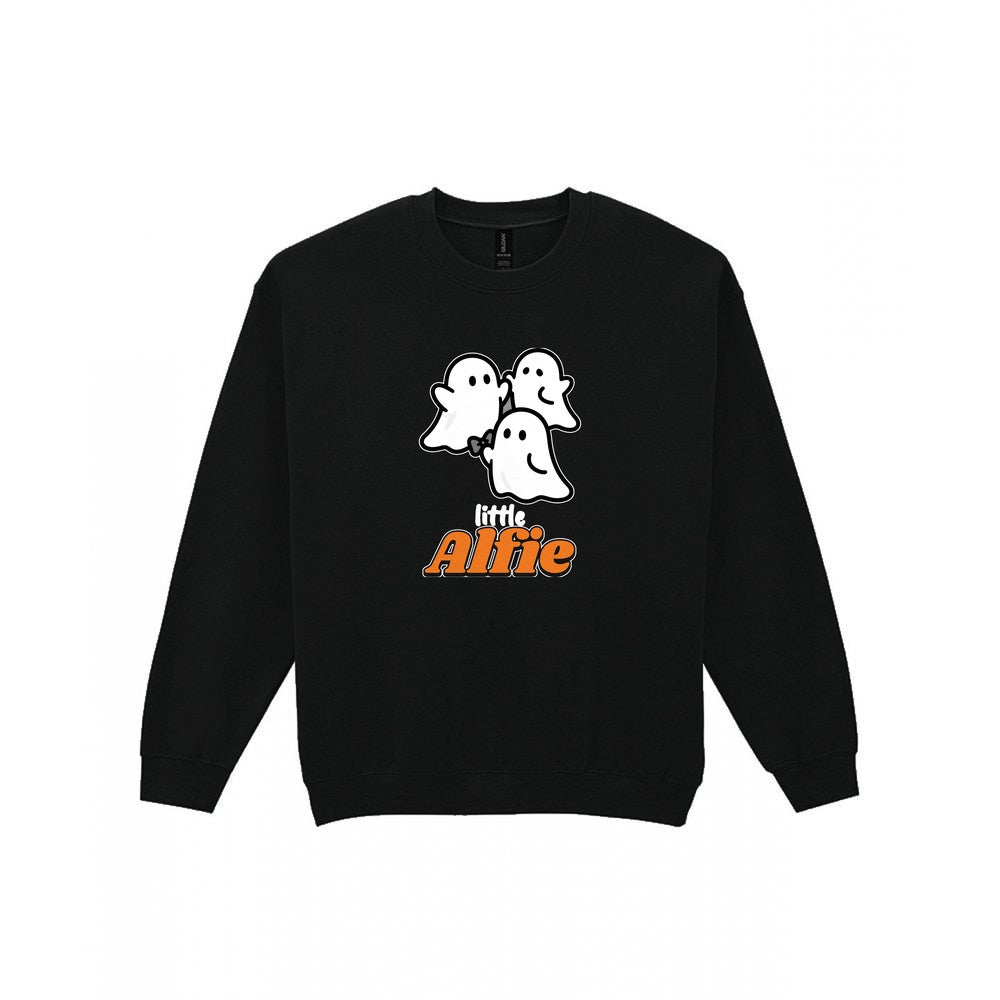 Personalised Little Boo Kids Sweatshirt & T-Shirt in Black (Sweatshirt)