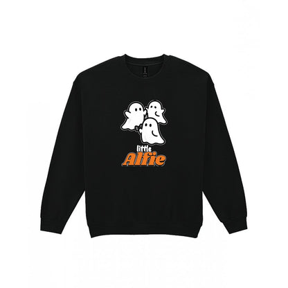 Personalised Little Boo Kids Sweatshirt & T-Shirt in Black (Sweatshirt)