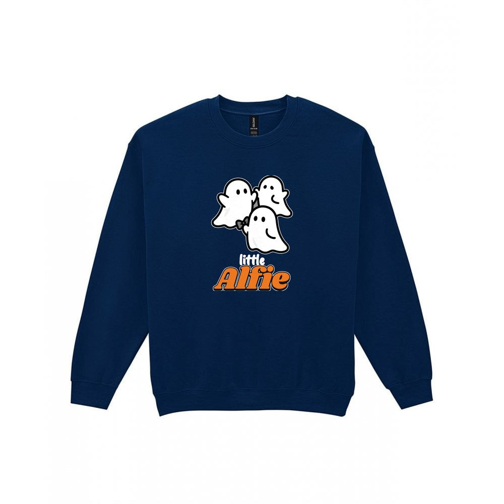 Personalised Little Boo Kids Sweatshirt & T-Shirt in Navy (Sweatshirt)