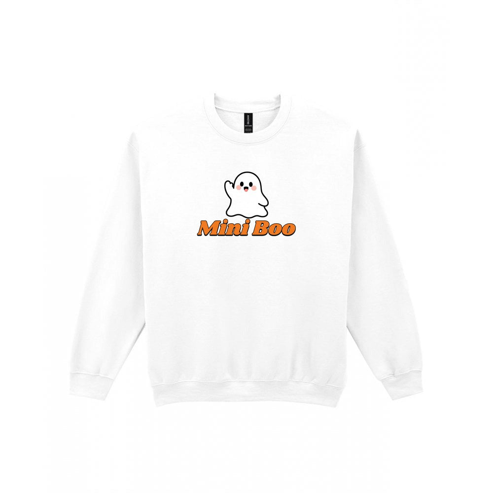 Personalised Mini Boo Kids T-Shirt & Sweatshirt in White (Sweatshirt)
