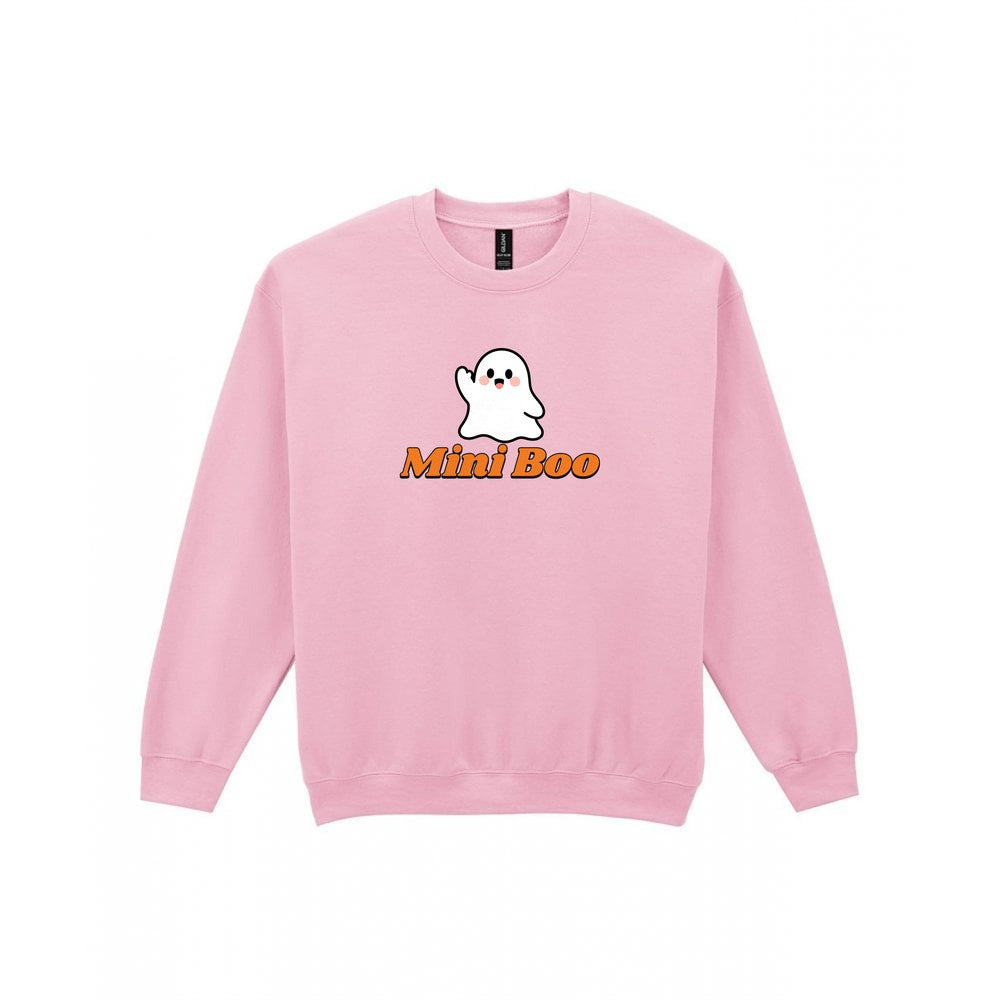 Personalised Mini Boo Kids T-Shirt & Sweatshirt in Light Pink (Sweatshirt)