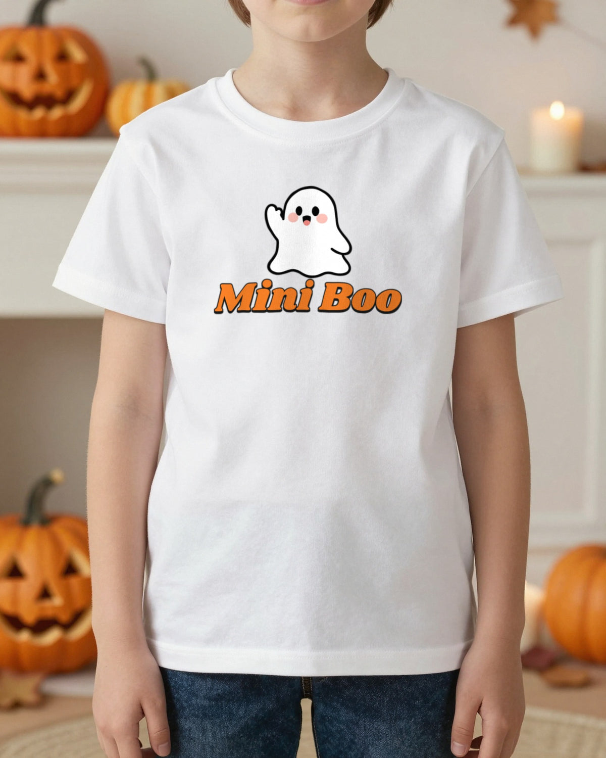 Personalised Mini Boo Kids T-Shirt & Sweatshirt worn