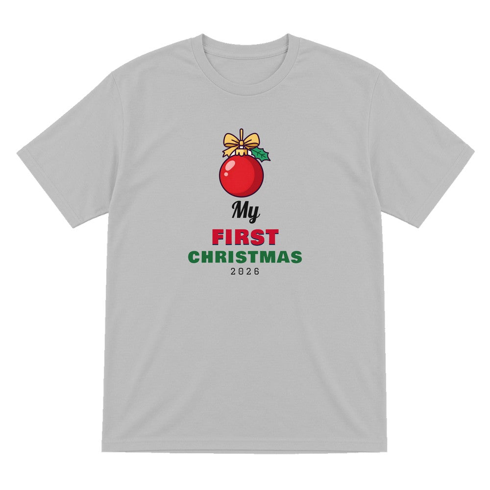Kids Personalised My First Christmas T-Shirt & Jumper T-Shirt in Sport Grey