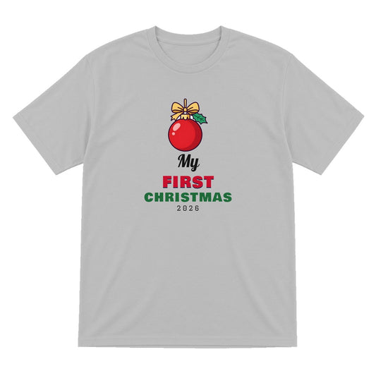 Kids Personalised My First Christmas T-Shirt & Jumper T-Shirt in Sport Grey