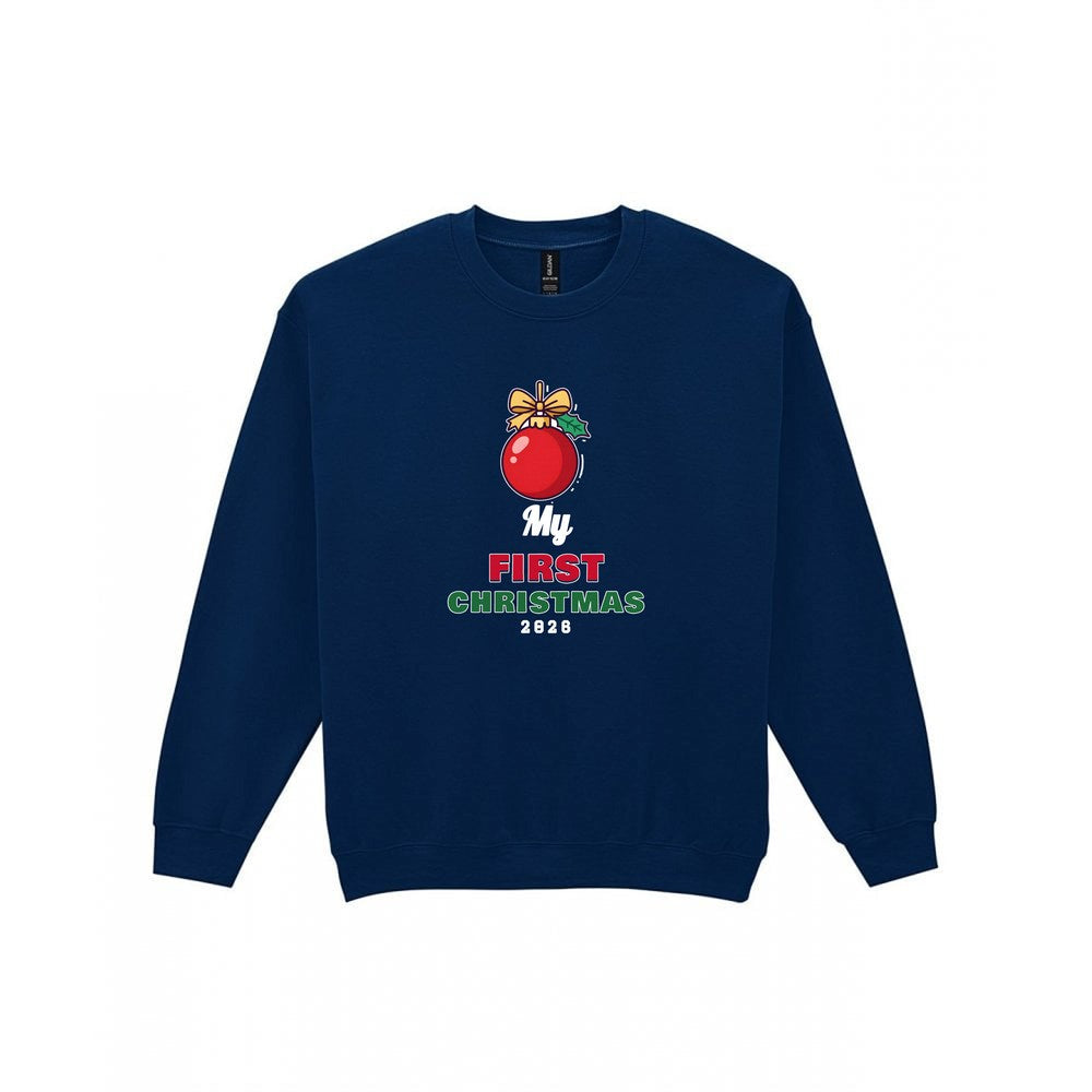Kids Personalised My First Christmas T-Shirt & Jumper Sweatshirt in Navy