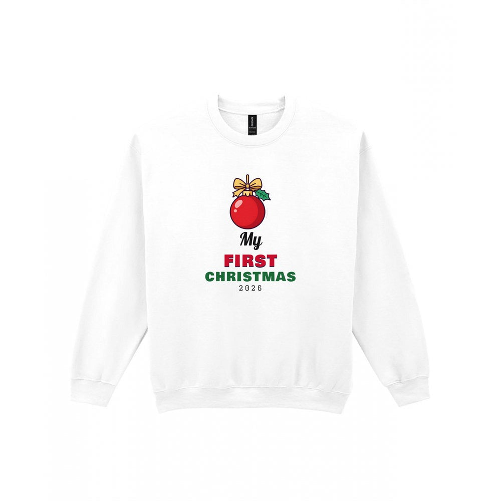 Kids Personalised My First Christmas T-Shirt & Jumper Sweatshirt in White