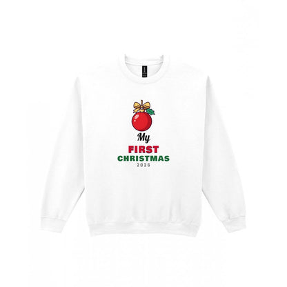 Kids Personalised My First Christmas T-Shirt & Jumper Sweatshirt in White