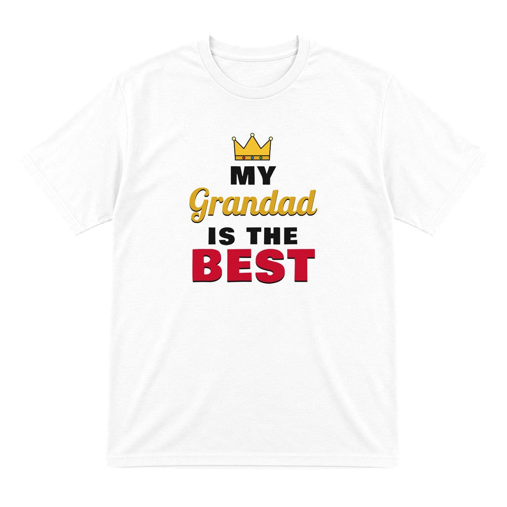 Kids Personalised My Grandad Is The Best T-Shirt & Sweatshirt laid flat