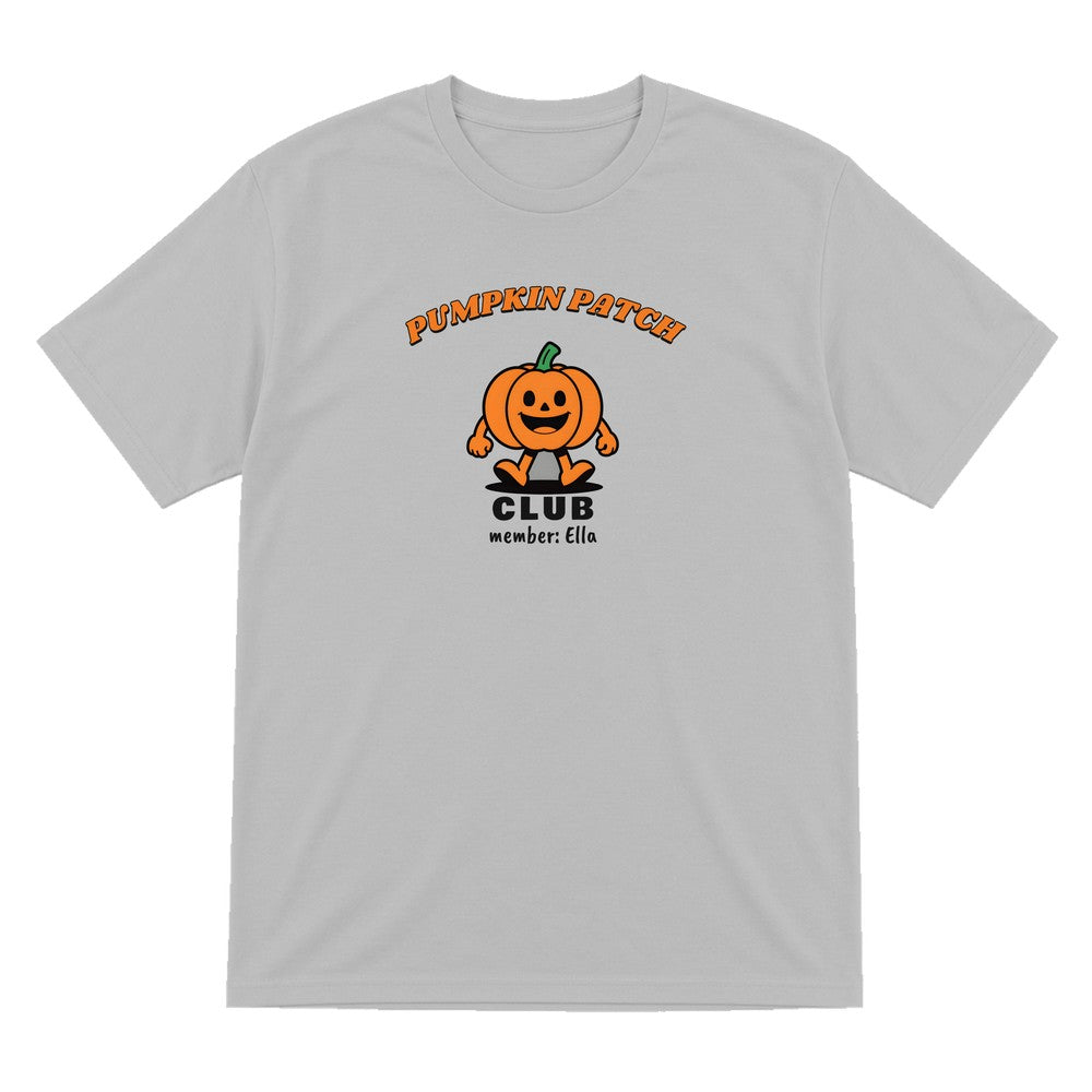 Personalised Pumpkin Patch Club Kids T-Shirt & Sweatshirt in Sport Grey (T-Shirt)
