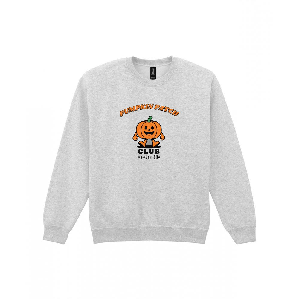 Personalised Pumpkin Patch Club Kids T-Shirt & Sweatshirt in Sport Grey (Sweatshirt)