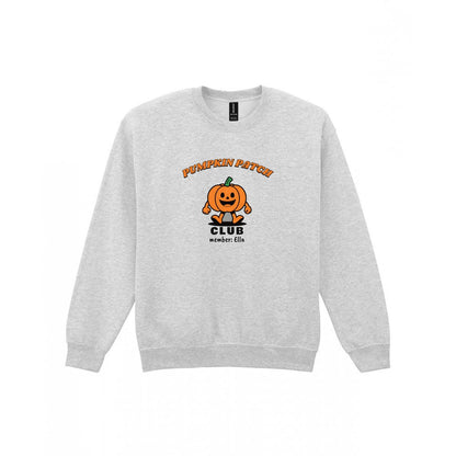 Personalised Pumpkin Patch Club Kids T-Shirt & Sweatshirt in Sport Grey (Sweatshirt)