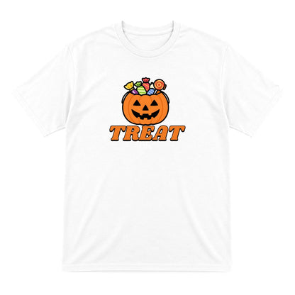 Personalised Trick or Treat Kids T-Shirt & Sweatshirt in White (Treat T-Shirt)