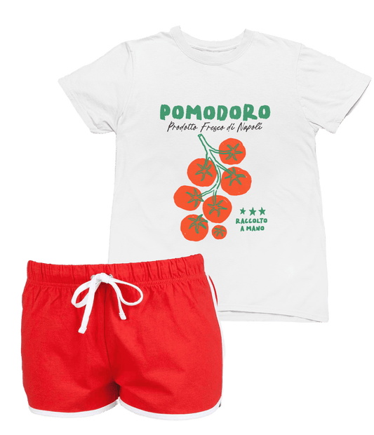 kids pomodoro t-shirt & shorts set t-shirt front product image
