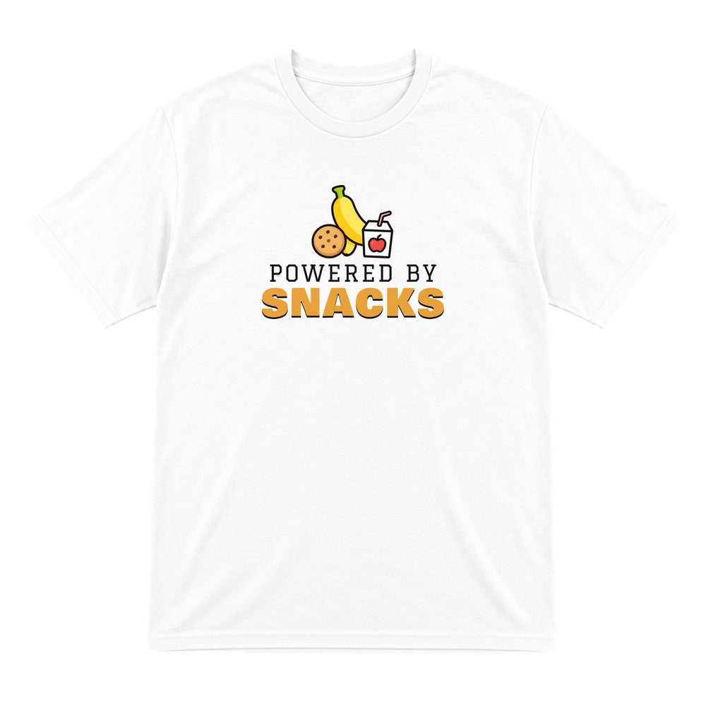 Kids Powered By Snacks Funny T-Shirt & Sweatshirt T-Shirt in White