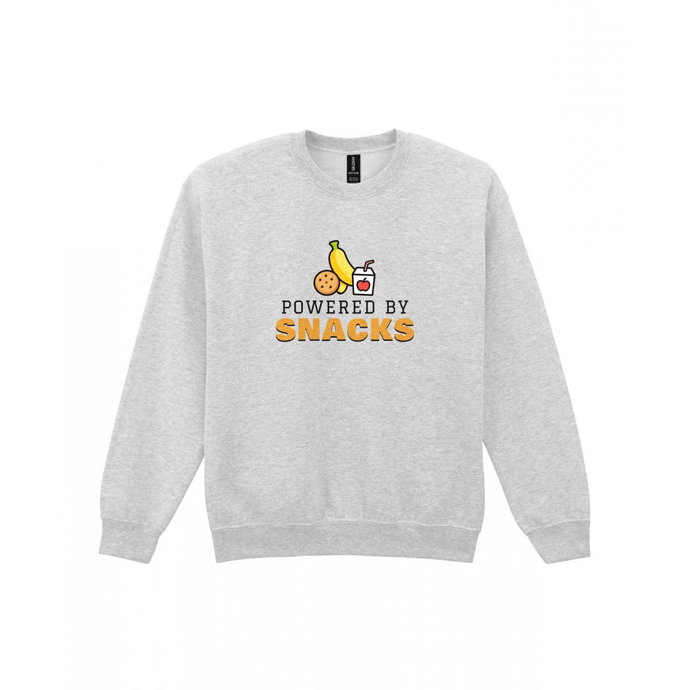 Kids Powered By Snacks Funny T-Shirt & Sweatshirt Sweatshirt in Sport Grey