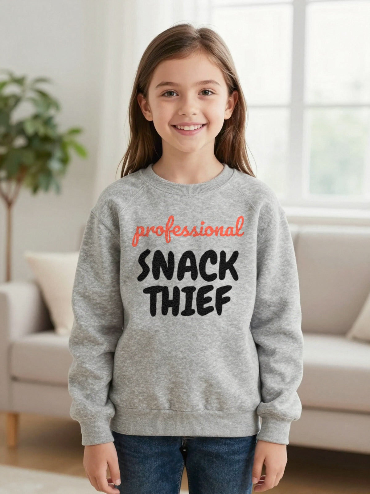 Kids Professional Snack Thief T-Shirt, Sweatshirt & Hoodie worn by a child