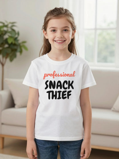 Kids Professional Snack Thief T-Shirt, Sweatshirt & Hoodie worn by a child, another colour