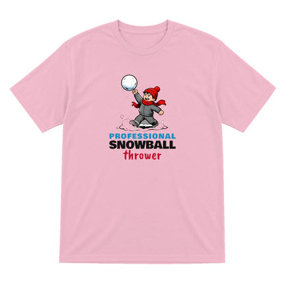 Kids Professional Snowball Thrower Christmas T-Shirt & Jumper T-Shirt in Light Pink