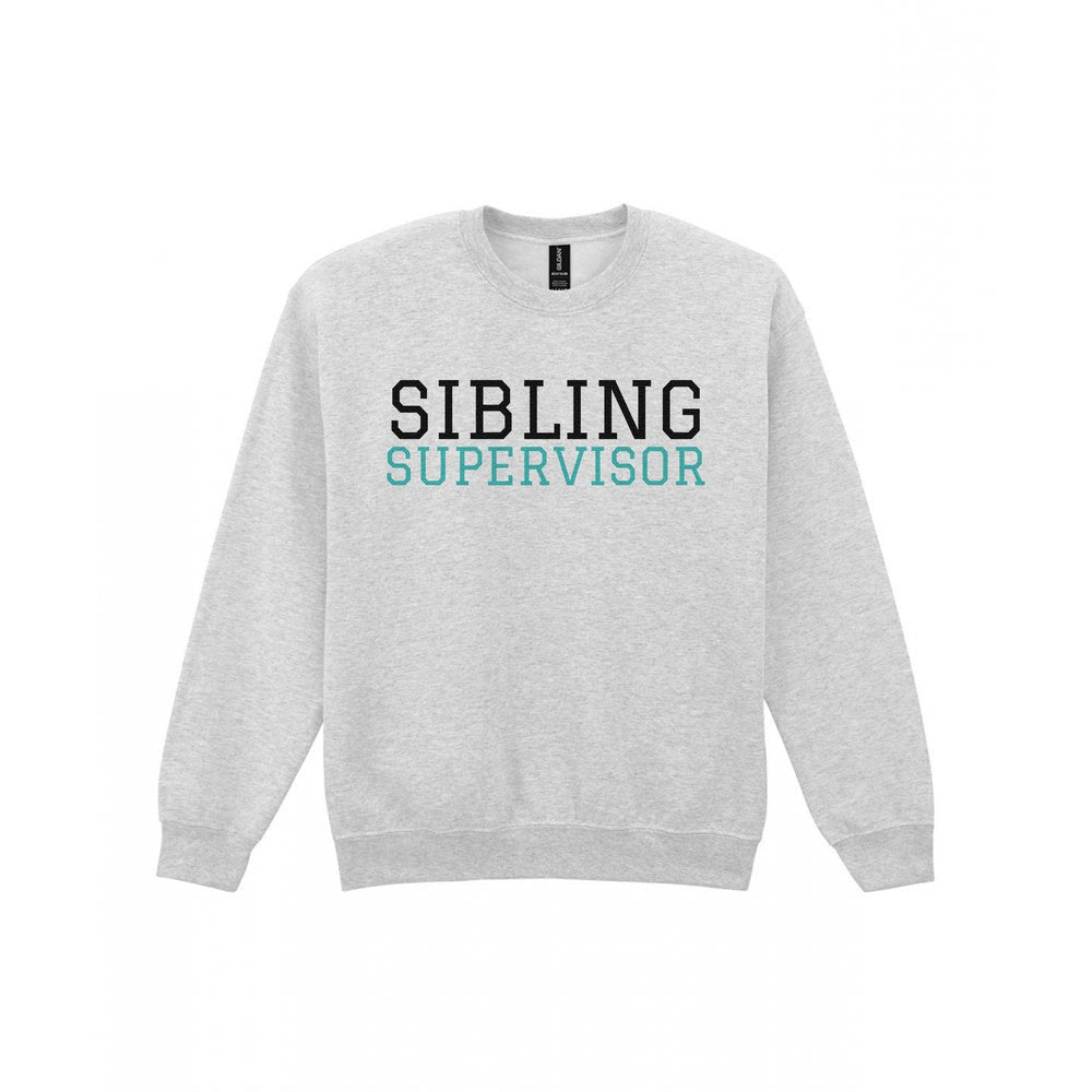 Kids Sibling Supervisor T-Shirt, Sweatshirt & Hoodie Sweatshirt in Sport Grey