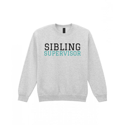 Kids Sibling Supervisor T-Shirt, Sweatshirt & Hoodie Sweatshirt in Sport Grey